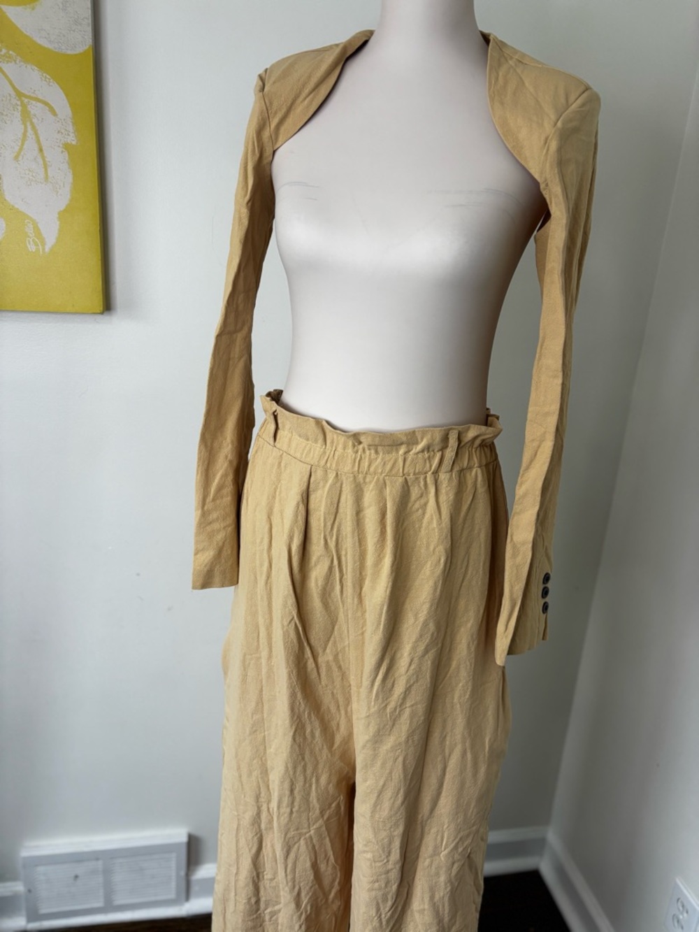 Women's Tan Two Piece Suit size M